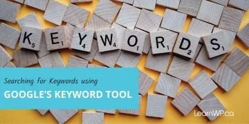 Searching for keywords using Google’s keyword tool - Scrabble letters spelling Keywords