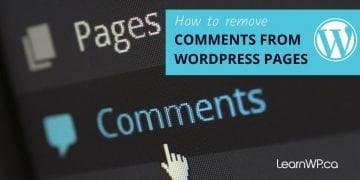 How to remove comments from WordPress pages