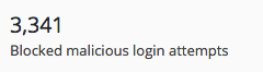 screenshot showing blocked malicious login attempts