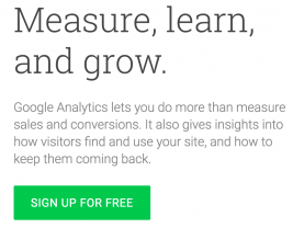 Google Analytics Sign Up