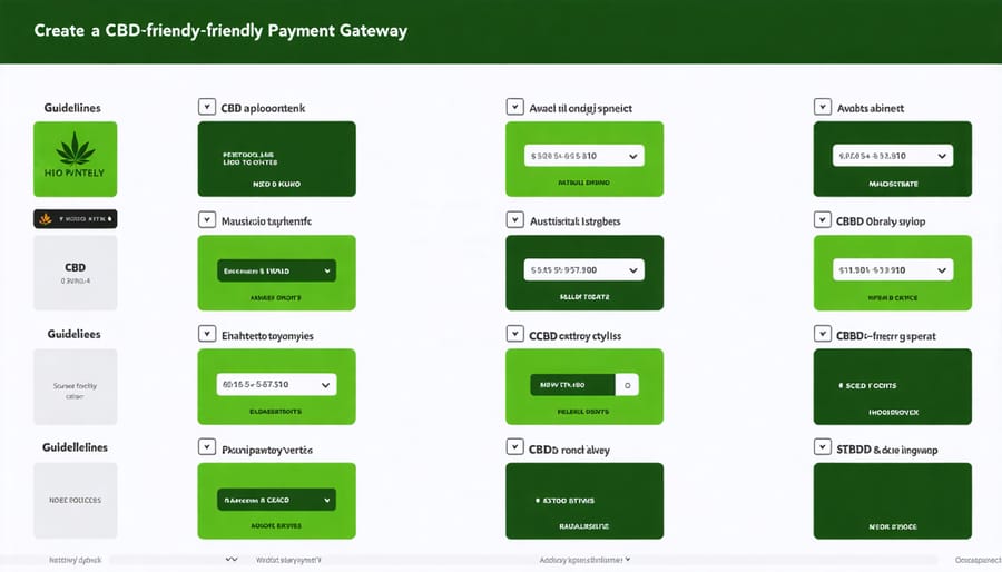 Collection of payment processor dashboards that accept CBD transactions