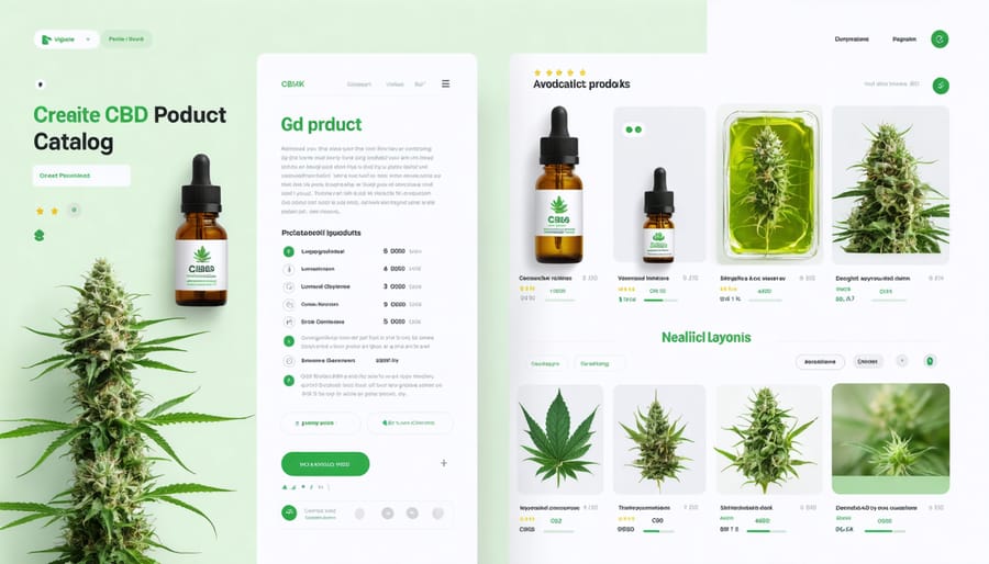 Example of a professionally structured CBD online store product catalog