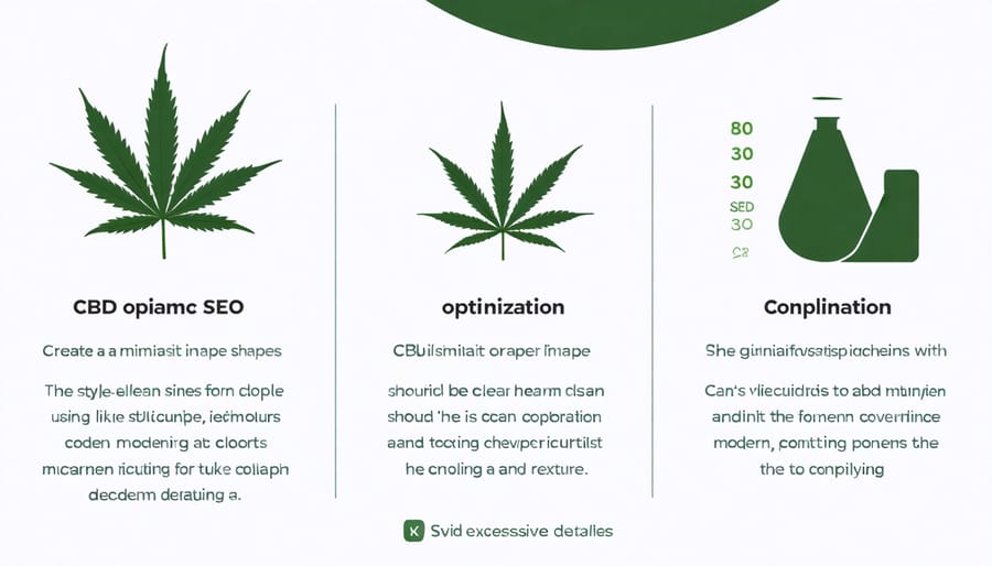 Visual guide to CBD-compliant SEO strategies and best practices